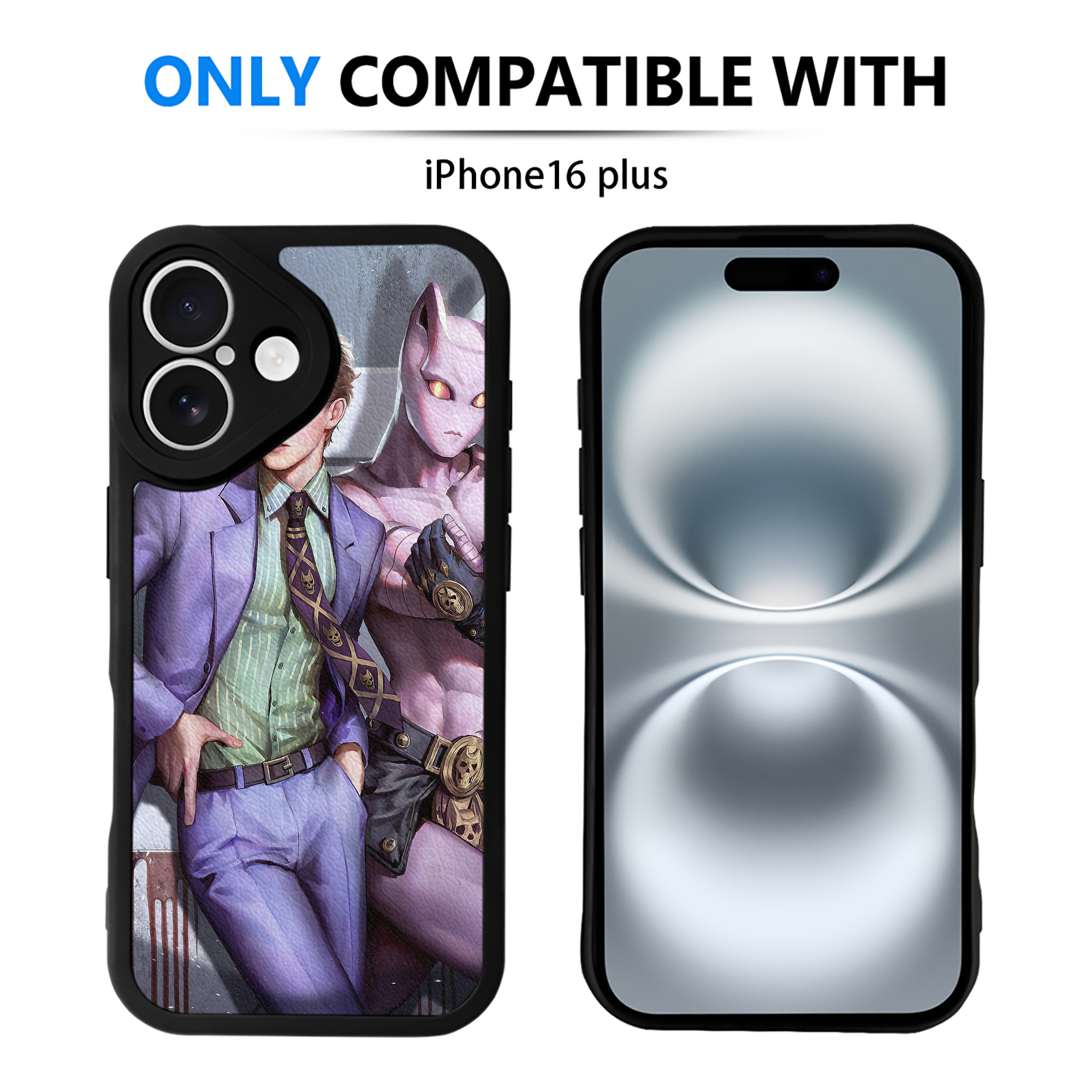 （画像用） ジョジョの奇妙な冒険 JoJo's Bizarre Adventure 【iPhone 16シリーズ対応】シリコンスマホケース（レザー調） 材質：シリコン